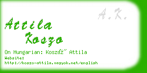 attila koszo business card